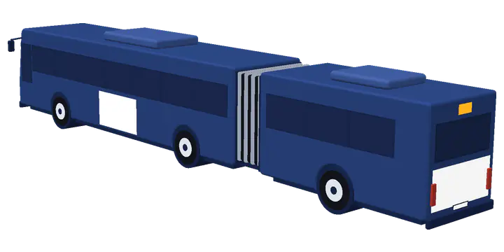 Articulado estándar Autobús articulado de 18 m en formato estándar: laterales bajo las ventanillas en las dos cajas y trasera pequeña