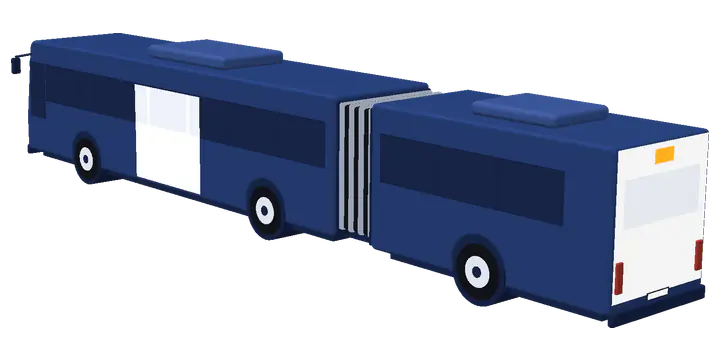 Articulado con gran lateral plus Autobús articulado con gran lateral plus: laterales grandes en las dos cajas y trasera integral
