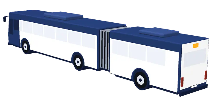 Articulado con súper integral Autobús articulado con súper integral: las dos cajas y las ventanillas cubiertas