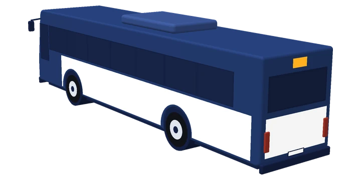 Tándem Autobús rígido con formato tándem: franja de unos 9,8 × 1,15 m a lo largo de cada costado, bajo las ventanillas