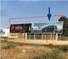 Vallas publicitarias en Almería en Retamar y El Toyo, corredor hacia Cabo de Gata