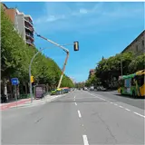 Marquesinas en la Rambla d'Aragó, entorno universitario de Lleida
