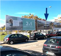 A-6 · Acceso noroeste Vallas publicitarias en la A-6 en Madrid en el entorno de Puerta de Hierro y Moncloa