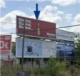 Cara de 8 x 3 metros en el tramo bajo de la avenida de Simón Hernández, delante del Burger King, en dirección a la M-506 y al polígono industrial Prado Regordoño, Móstoles