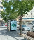 Mupi frente a Renfe, Lleida