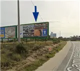 Valla publicitaria de 8 x 3 metros en la entrada a la playa de los Arenales del Sol desde la N-332, Elche