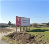 Vallas en la entrada a Pamplona por el barrio de San Jorge desde Orcoien