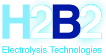 Logo de H2B2, compañía de tecnología de hidrógeno verde con centro de desarrollo en Dos Hermanas