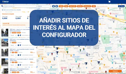 Sitios de interés en mapa