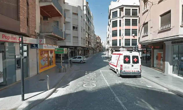 Publicidad exterior en el centro de Burriana Mupis en el centro histórico de Burriana