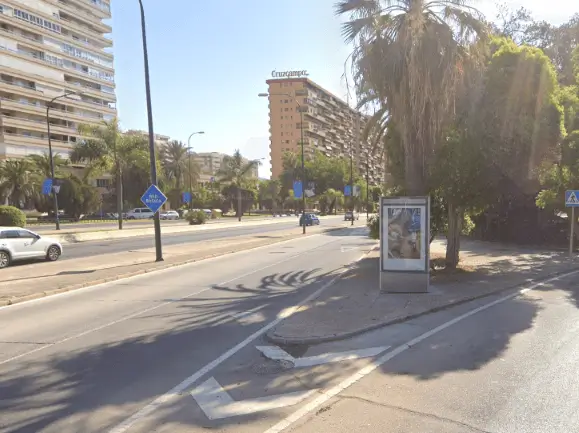 Soportes publicitarios en el Centro Histórico de Málaga