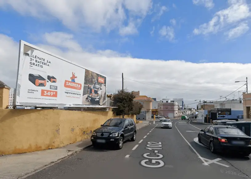 Vallas y termómetros en Las Huesas, El Calero y la GC-1, la franja de Telde con más tráfico rodado de paso