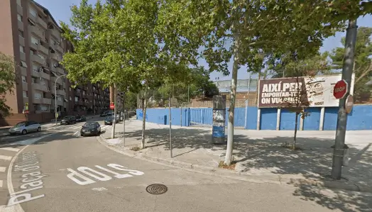 Soportes publicitarios en el centro de Sabadell (CE Sabadell)