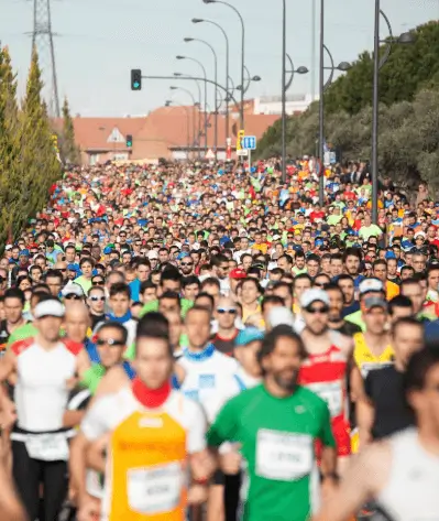 Publicidad exterior durante la Media Maratón de Getafe