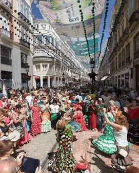 Publicidad exterior durante la Feria de Agosto en Málaga
