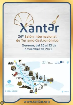 Soportes publicitarios activos durante Xantar, el salón de turismo gastronómico que se celebra en Expourense