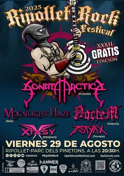 Vallas publicitarias activas durante el Ripollet Rock Festival, cita gratuita de rock y metal desde 1993