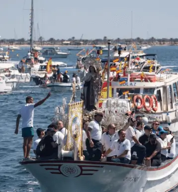 Publicidad exterior en la Romería de la Virgen del Carmen de Lo Pagán